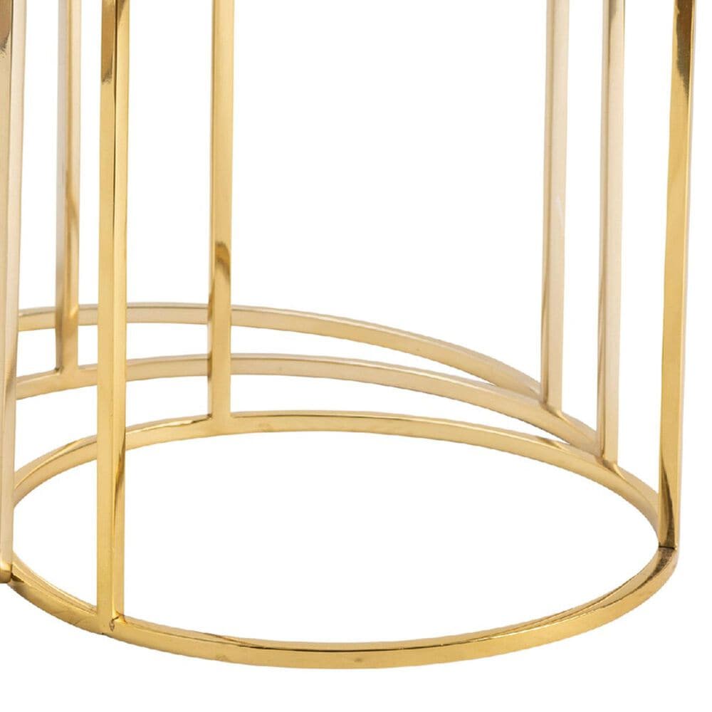 Crestview Collection Astronomy Nesting End Tables in Gold and White &#40;Set of 3&#41;, , large