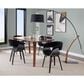 LumiSource Robyn Mid-Century Modern Floor Lamp in Walnut Wood and Black Linen Shade by LumiSource, , large