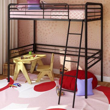 DHP DHP Twin Loft Bed in Black, , large