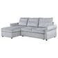 Global Furniture USA Sofa Sleeper with Left-Facing Chaise in Grey, , large