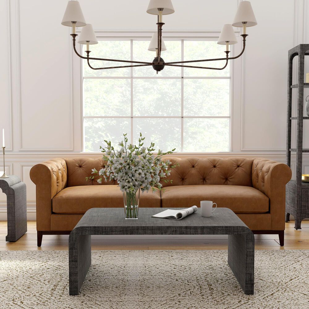 Butler Chatham Rectangular Coffee Table in Charcoal Raffia, , large