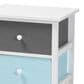 Baxton Studio Kalila 3-Drawer End Table in White and Multicolor, , large