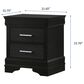 Crown Mark Amalia 2-Drawer Nightstand in Black, , large