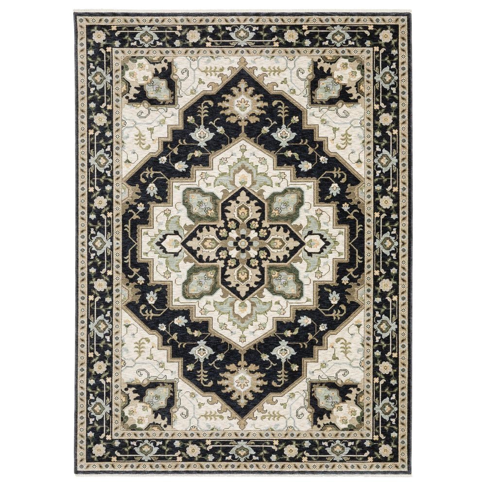 Oriental Weavers Westwood WES02 Black 6"7" x 9"6" Area Rug, , large