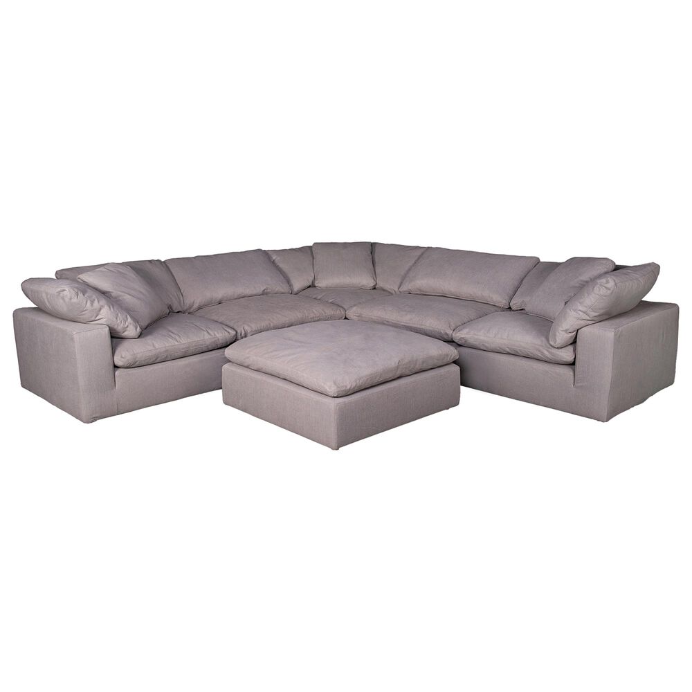 Moe&#39;s Home Collection Clay Ottoman in Grey, , large