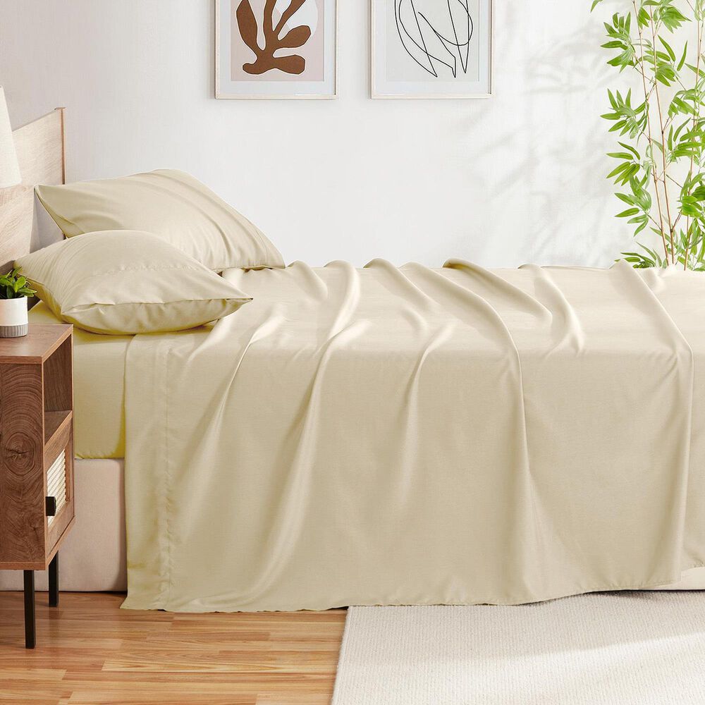 Sanders Collection Premium Bamboo 4-Piece Queen Sheet Set in Cream, , large
