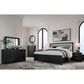 Ashley Maeling 5 Piece King Panel Bedroom Set in Matte Black, , large