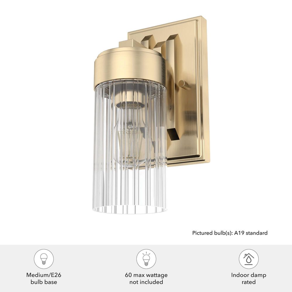 Hunter Gatz 1-Light Wall Sconce in Alturas Gold, , large