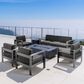 Noble House Cape Coral 7-Piece Patio Sofa Set in Dark Gray, , large