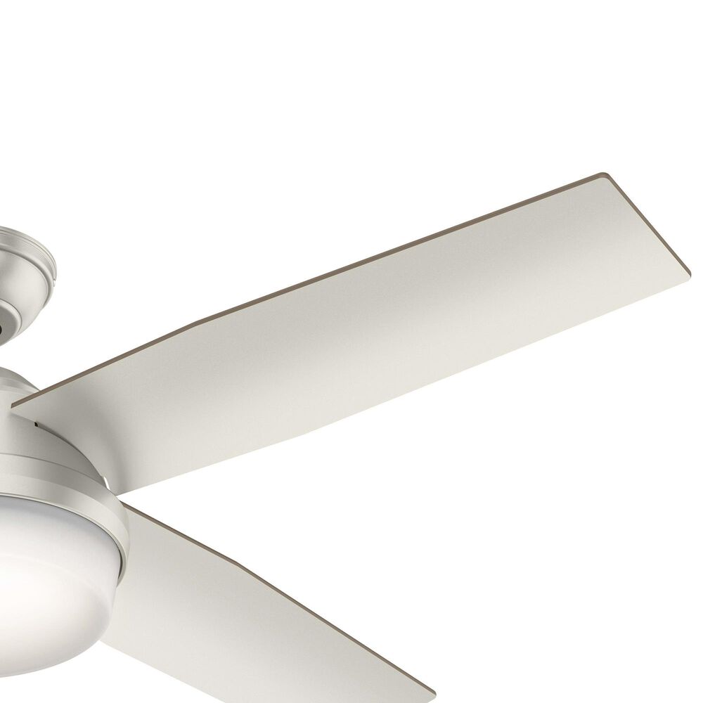 Hunter Dempsey 52&quot; Outdoor Ceiling Fan with Lights in Matte Nickel, , large
