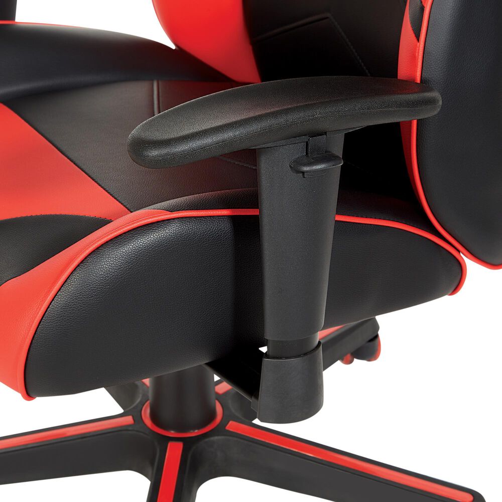 OSP Home Vapor Gaming Chair in Black and Red, , large
