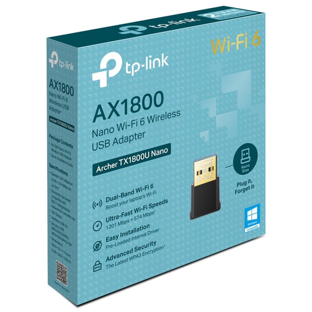 TP-Link AX1800 Nano Wi-Fi 6 Wireless USB Adapter in Black, , large