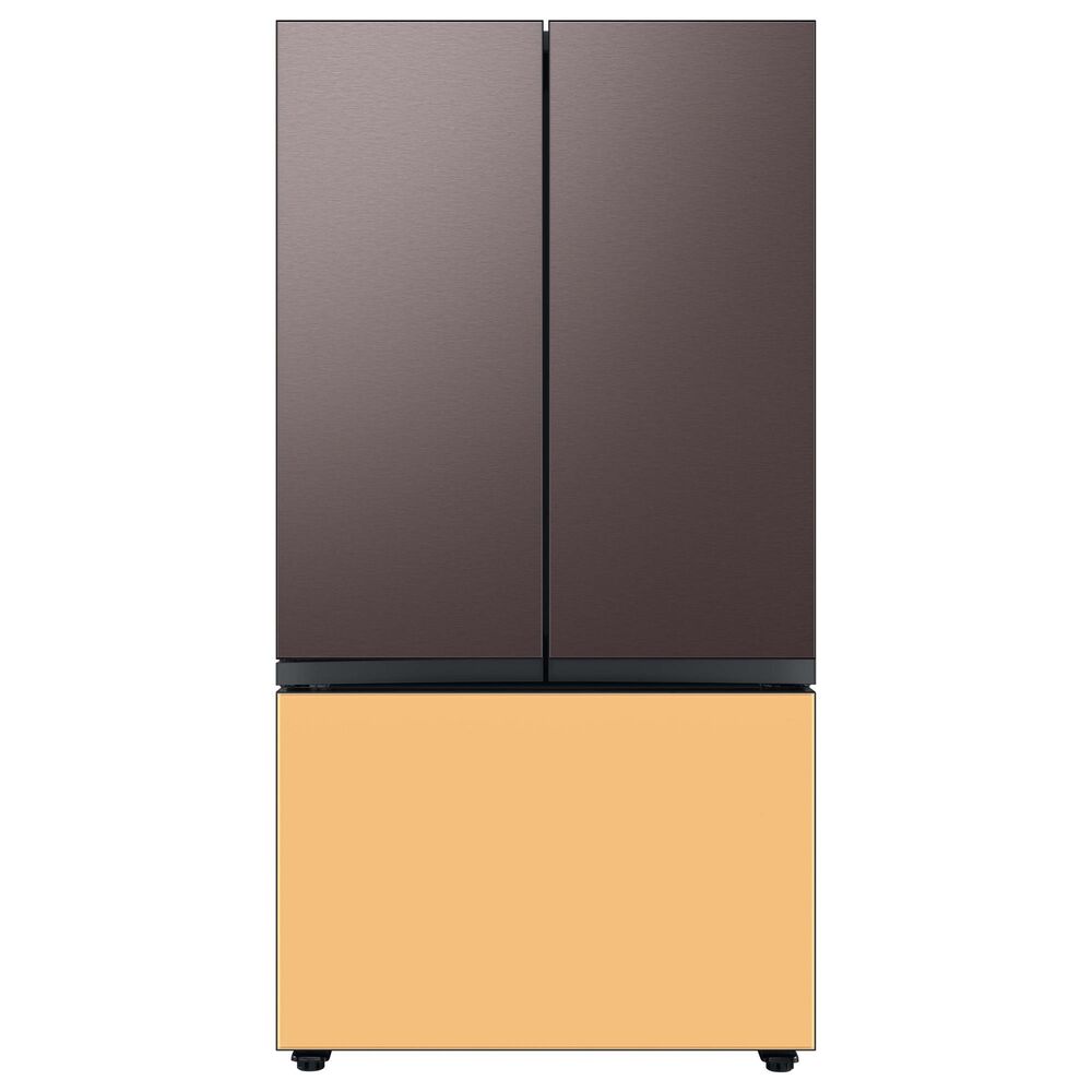 Samsung Bespoke 3-Door French Door Refrigerator Bottom Panel in Sunrise Yellow Glass, , large
