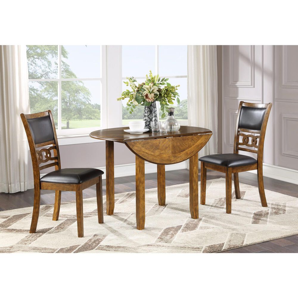 New Heritage Gia Side Chair with Black Cushion in Warm Brown, , large