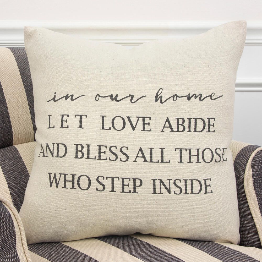 Rizzy Home Sentiment 20" Pillow Cover in Natural, , large