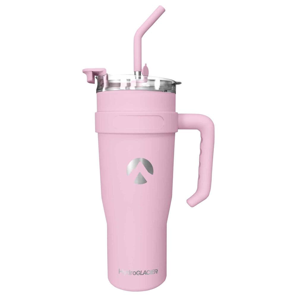 Hydroglacier 40 Oz Tumbler Bottle with Bent Straw in Candy, , large