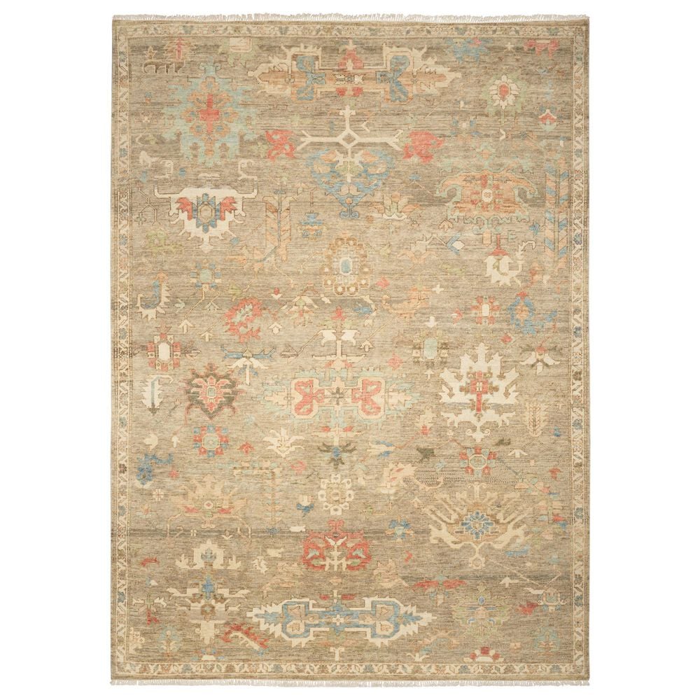 Nourison Heritage Vine HTV04 Charcoal 9" x 12" Area Rug, , large