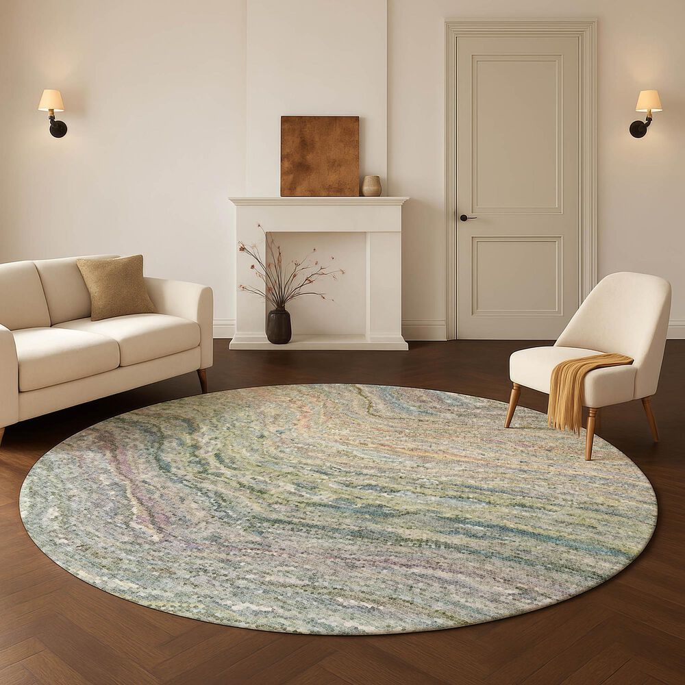 Dalyn Rug Company Lumara LM3 Sage 8' Round Area Rug, , large