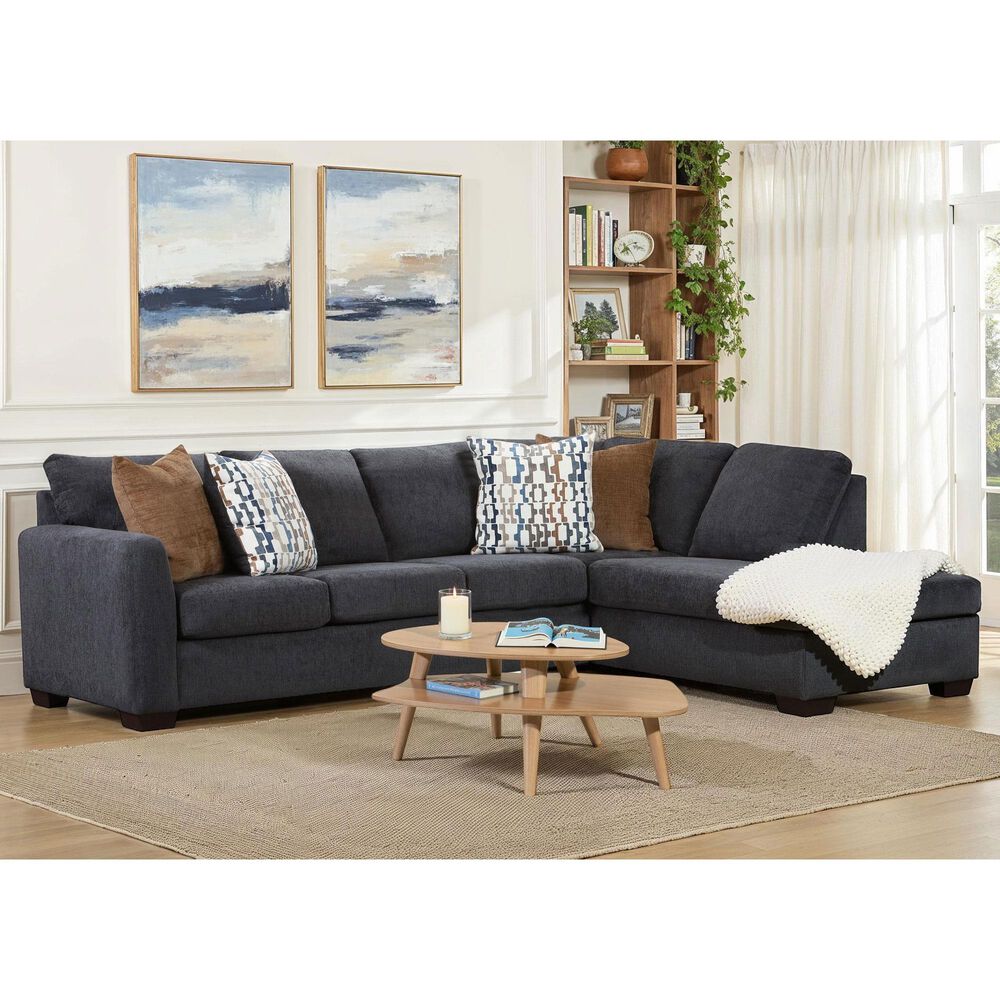 Northwestern Franz 2-Piece Stationary Right Facing Sectional with Chaise in Charcoal, , large
