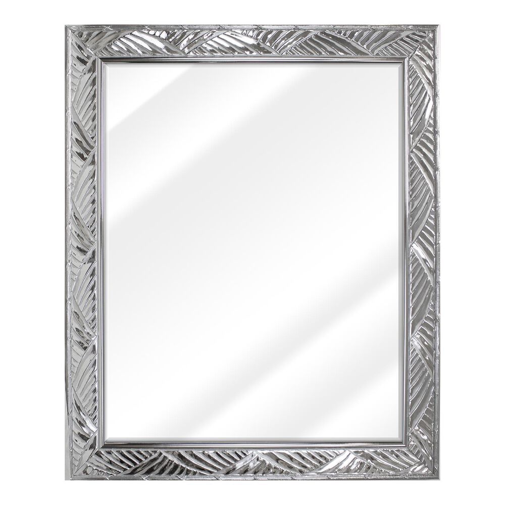 BP Industries Mimi Wall Mirror in Shiny Silver, , large