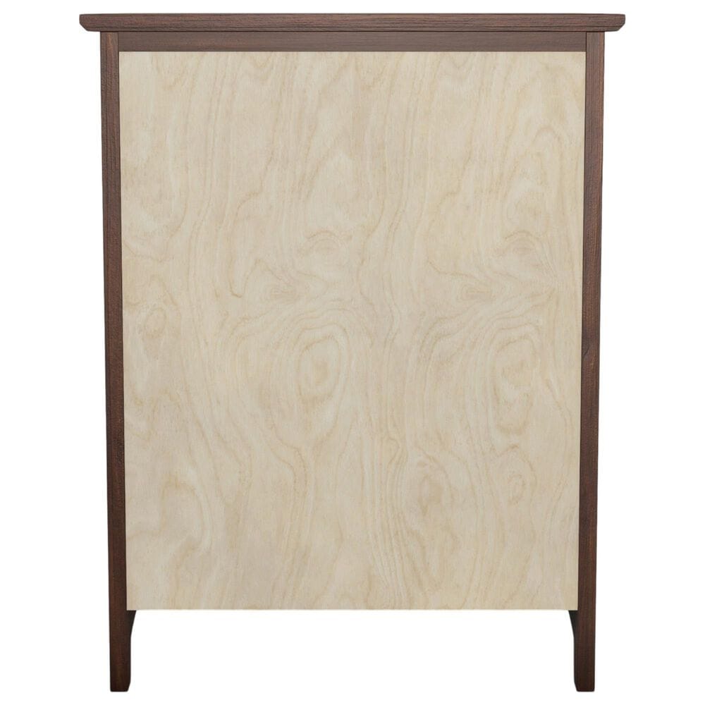 Archbold Furniture Shaker 3 Drawer Wide Nightstand in Brown Mahogany, , large