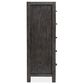 Nicolette Home Plum Creek 5 Piece King Panel Upholstered Bedroom Set in Ravenwood Black, , large