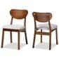 Baxton Studio Damara Side Chair with Grey Cushion in Walnut Brown (Set of 2), , large