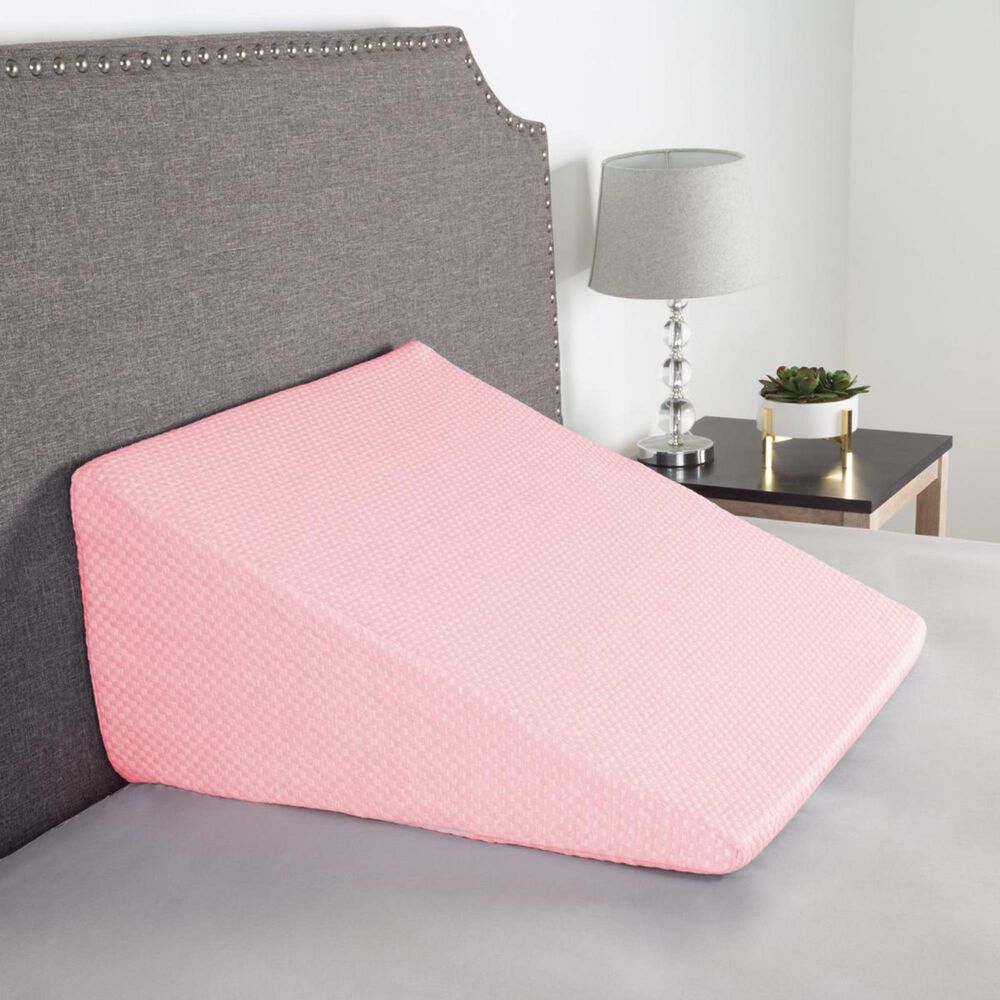 Timberlake Lavish Home High Wedge Memory Foam Pillow in Pink, , large