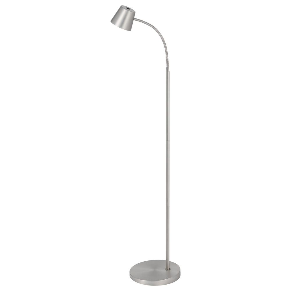 Cal Lighting Silvique Floor Lamp in Matte Satin Nickel, , large