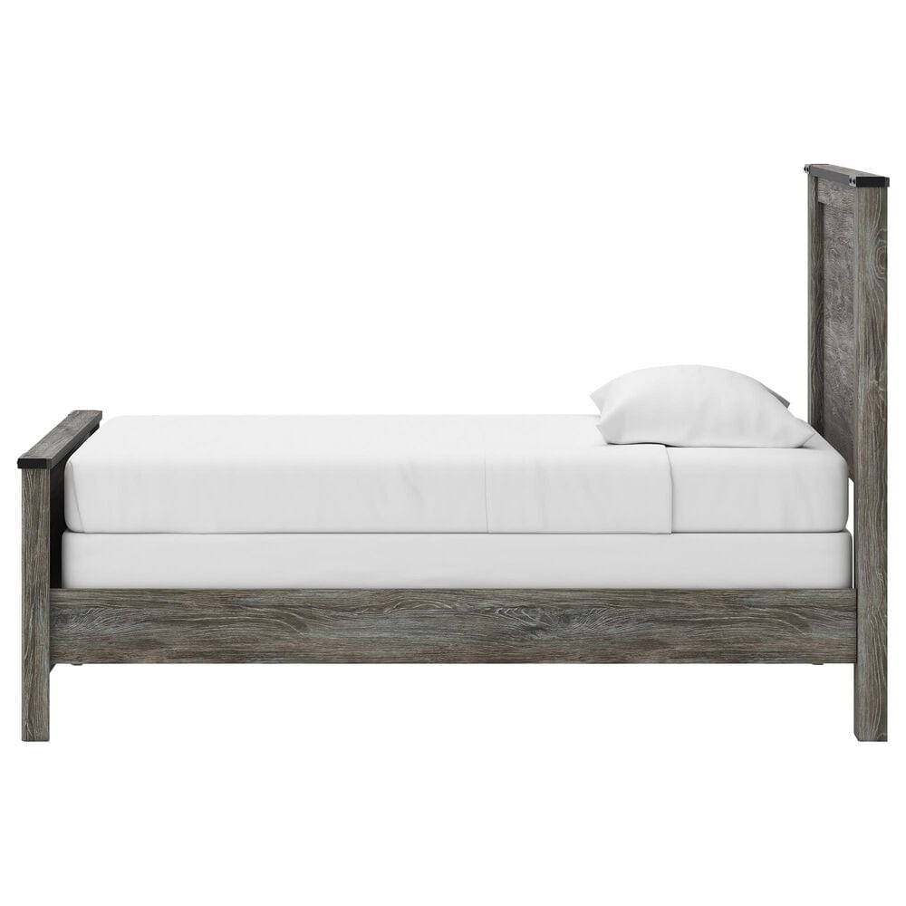Ashley Frandern 4-Piece Twin Panel Bedroom Set in Rustic Warm Gray, , large