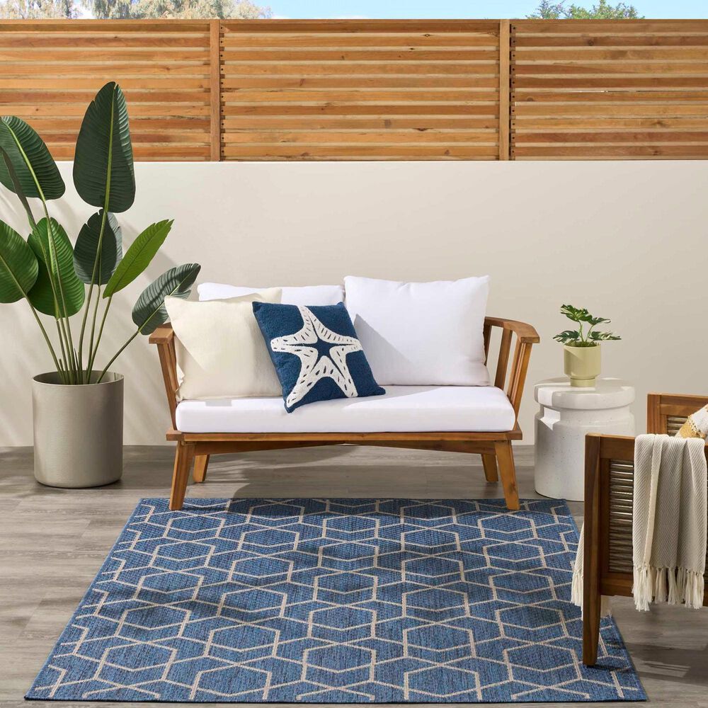 Nourison Horizon HOZ01 Denim 10&#39; x 14&#39; Indoor/Outdoor Area Rug, , large