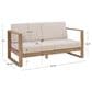 Linon Home Decor Silas 2-Seater Outdoor Sofa with Beige Cushions in Natural, , large
