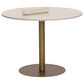 Club Collection By Sunpan Iska 39.5" Round Bistro Table in Cream and Antique Brass - Table Only, , large