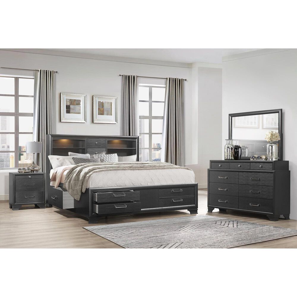 Global Furniture USA Jordyn Queen Bed in Dark Grey, , large