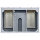 James Martin Vanities Breckenridge 36" Single Bathroom Vanity in Serenity Blue with 3 cm Carrara White Marble Top and Rectangular Sink, , large