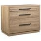 Riva Ridge Harman 3-Piece Executive Desk with Bookcase and File Cabinet Set in Creamy Natural, , large