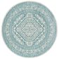 Safavieh Adirondack ADR108G 6" Round Ivory and Teal Area Rug, , large