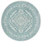 Safavieh Adirondack ADR108G 6" Round Ivory and Teal Area Rug, , large