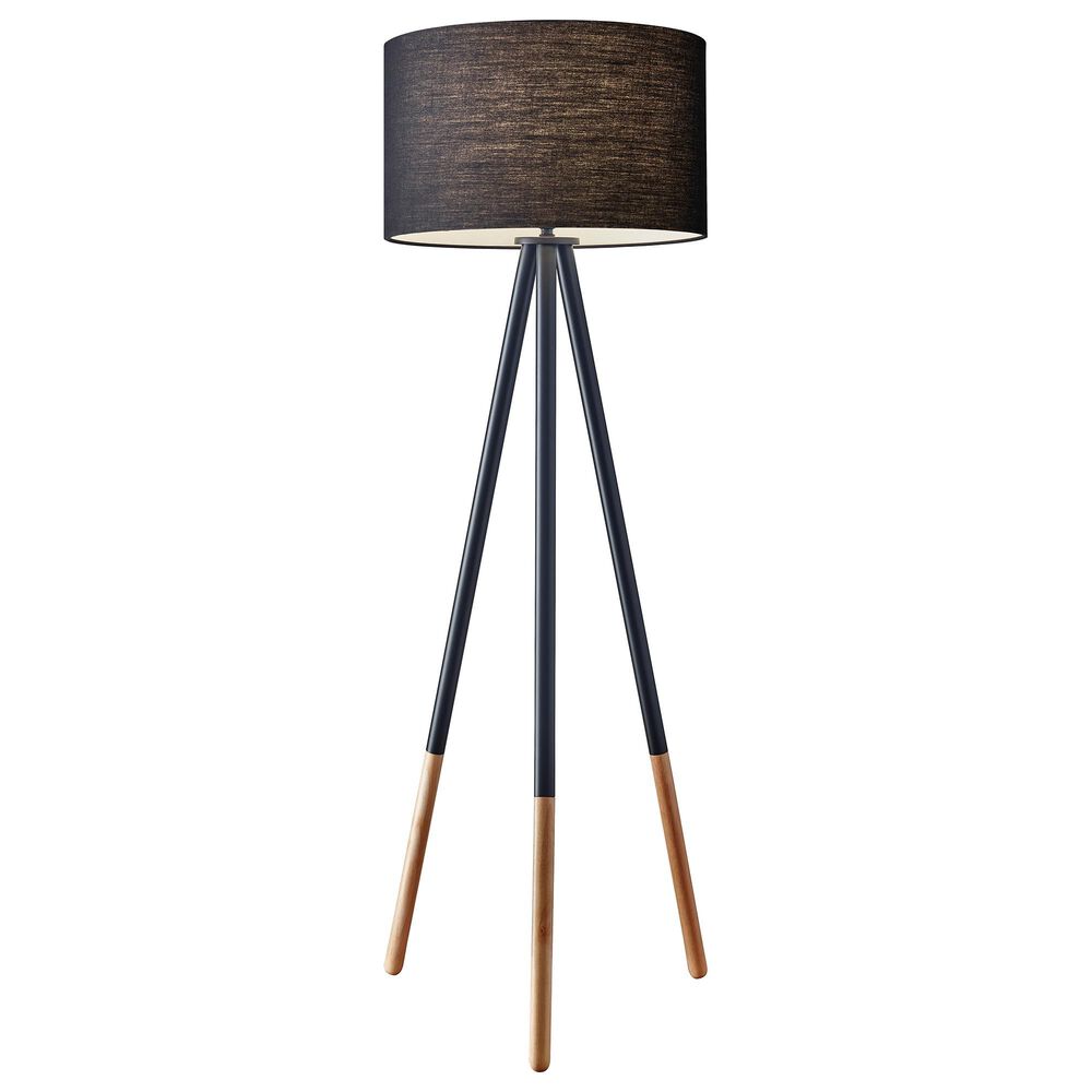 Adesso Louise Floor Lamp in Black, , large