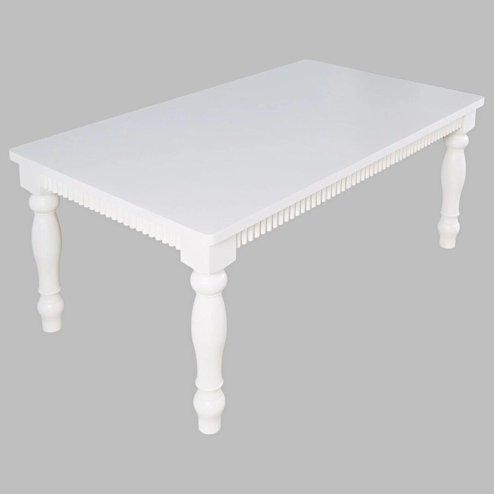 Waltham Westport 7-Piece Rectangular Dining Set in White, , large