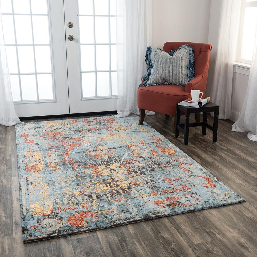 RIZZY Premier 8&#39; x 10&#39; Blue Area Rug, , large