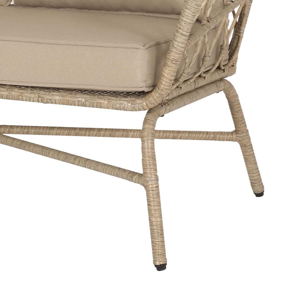 Hearth and Haven Bruce Outdoor Loveseat with Cushions in Brown, , large