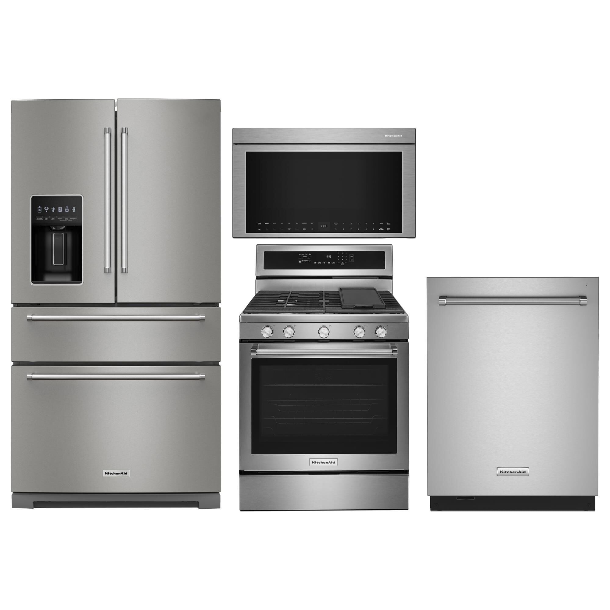 Refrigerator stove dishwasher microwave combo hot sale