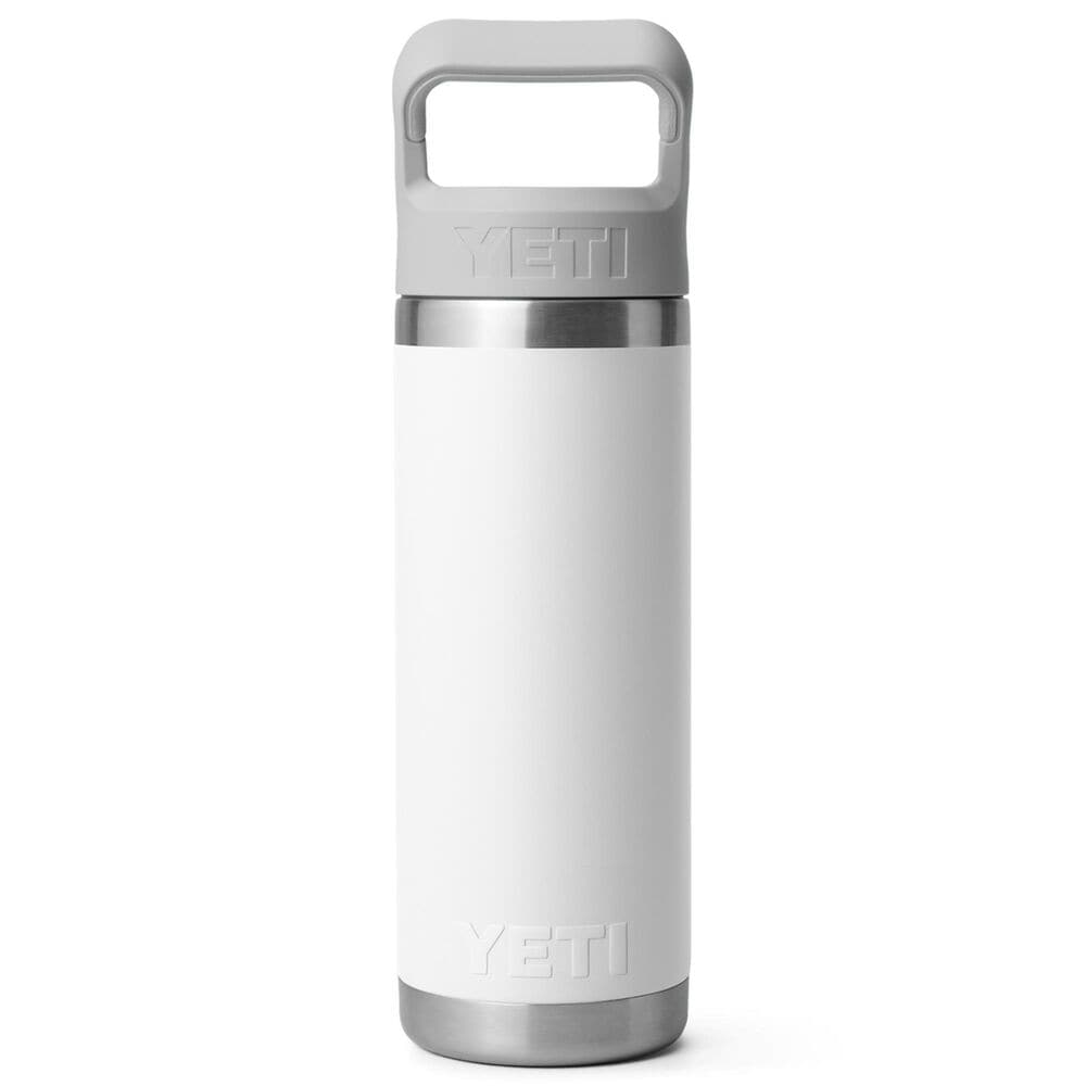 YETI Rambler 18 Oz Water Bottle with Straw Cap in White, , large
