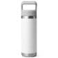 YETI Rambler 18 Oz Water Bottle with Straw Cap in White, , large