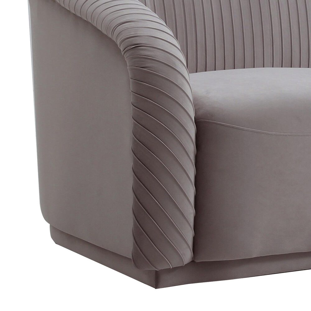 Tov Furniture Yara Velvet Loveseat in Grey, , large