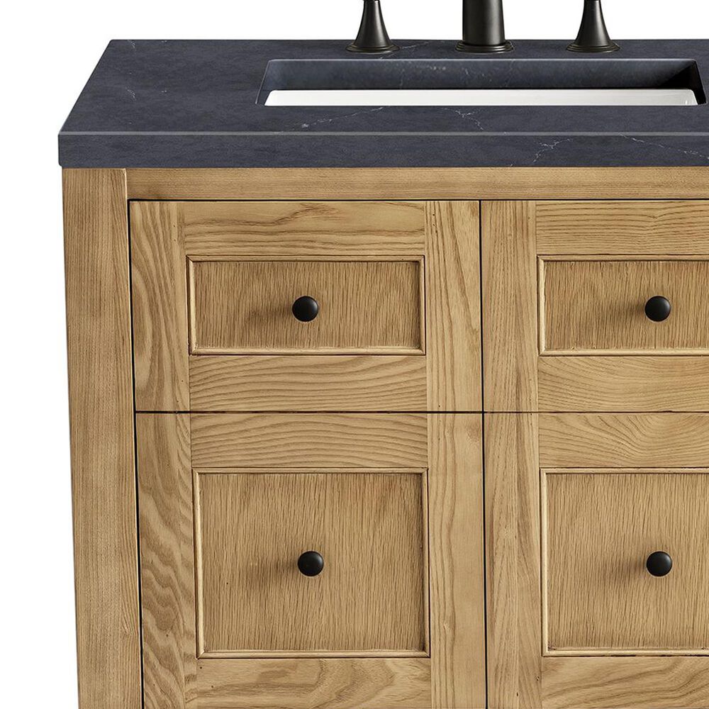 James Martin Vanities Breckenridge 30&quot; Single Bathroom Vanity in Light Natural Oak with 3 cm Charcoal Soapstone Quartz Top and Rectangular Sink, , large
