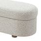 Urban Home Kiki Upholstered Hinged Storage Bench in Cotton Ball, , large