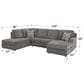 Ashley OPhannon 2-Piece U-Shaped Sectional with Right Facing Chaise and Left Facing Corner Chaise in Putty, , large