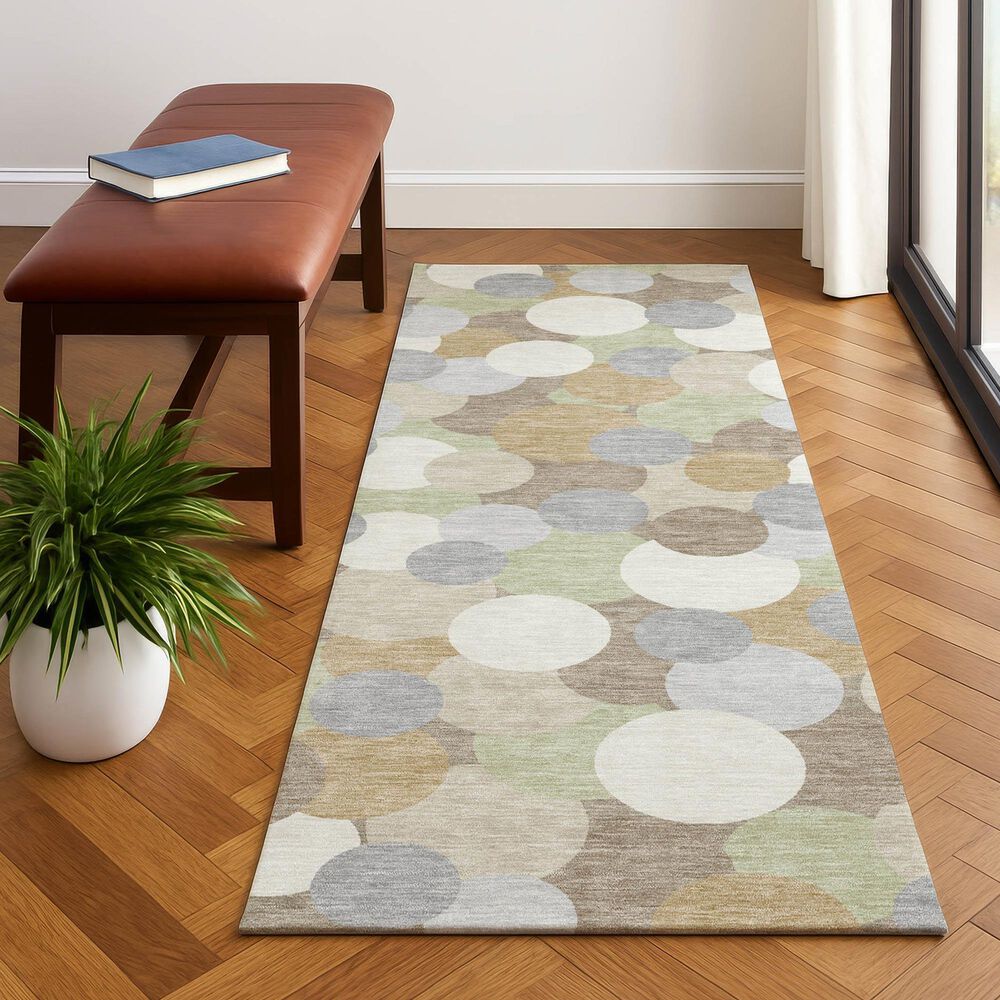 Dalyn Rug Company Kenner Khaki 2'3" x 7'6" Indoor/Outdoor Runner, , large